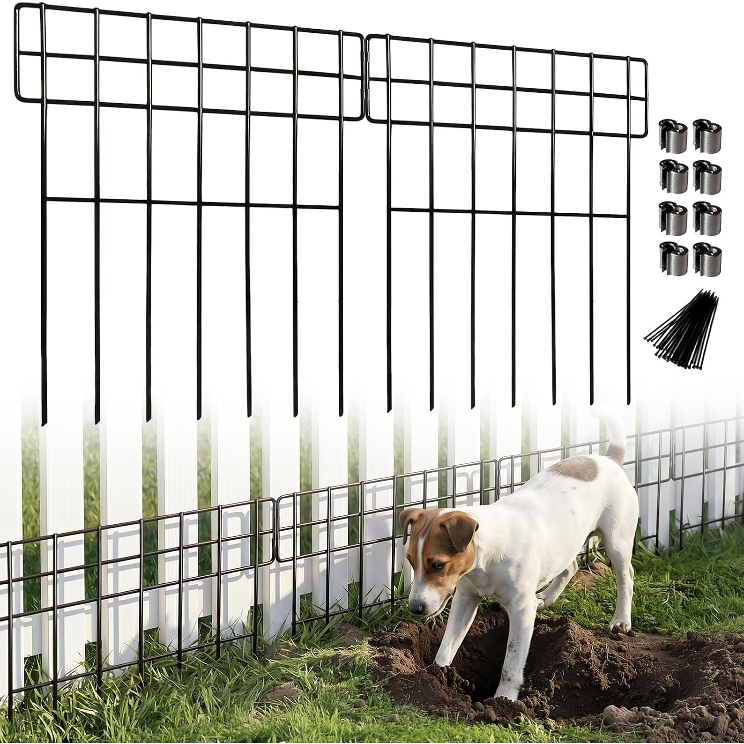 Thealyn 43cm Decorative Metal No Dig Fence (10 panels)