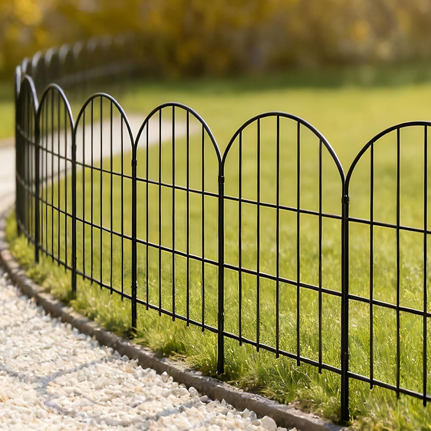Thealyn 81cm Decorative Metal No Dig Fence (10 panels)