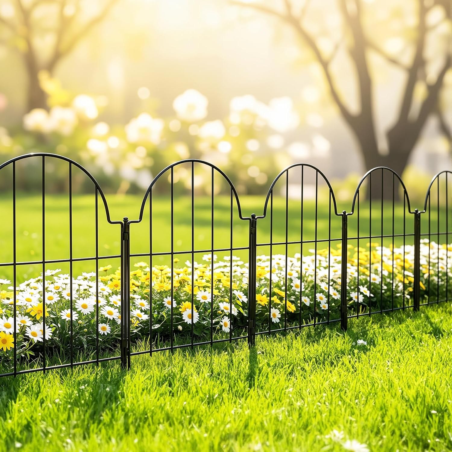 Thealyn 43cm Decorative Metal No Dig Fence (10 panels)