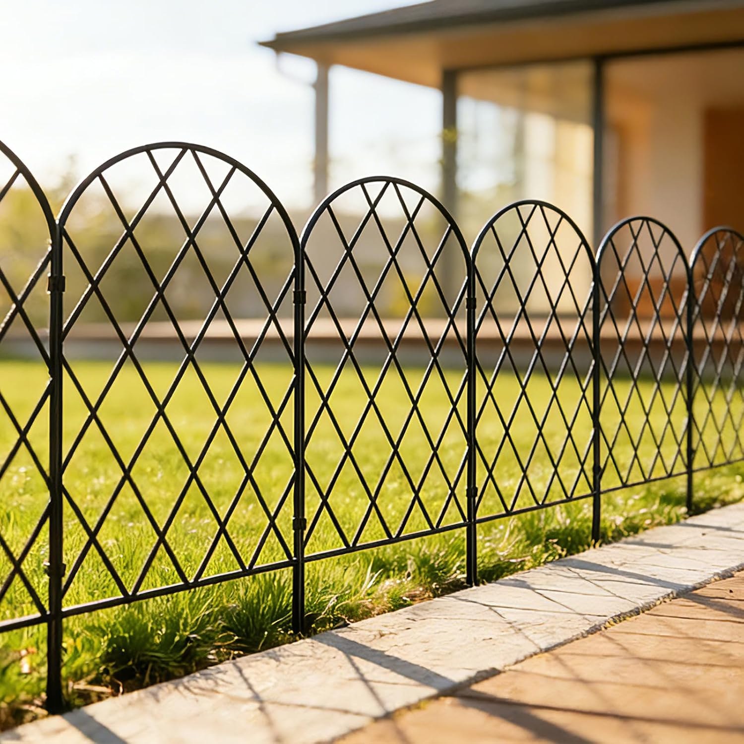 Thealyn 61cm Decorative Metal No Dig Fence (25 panels)
