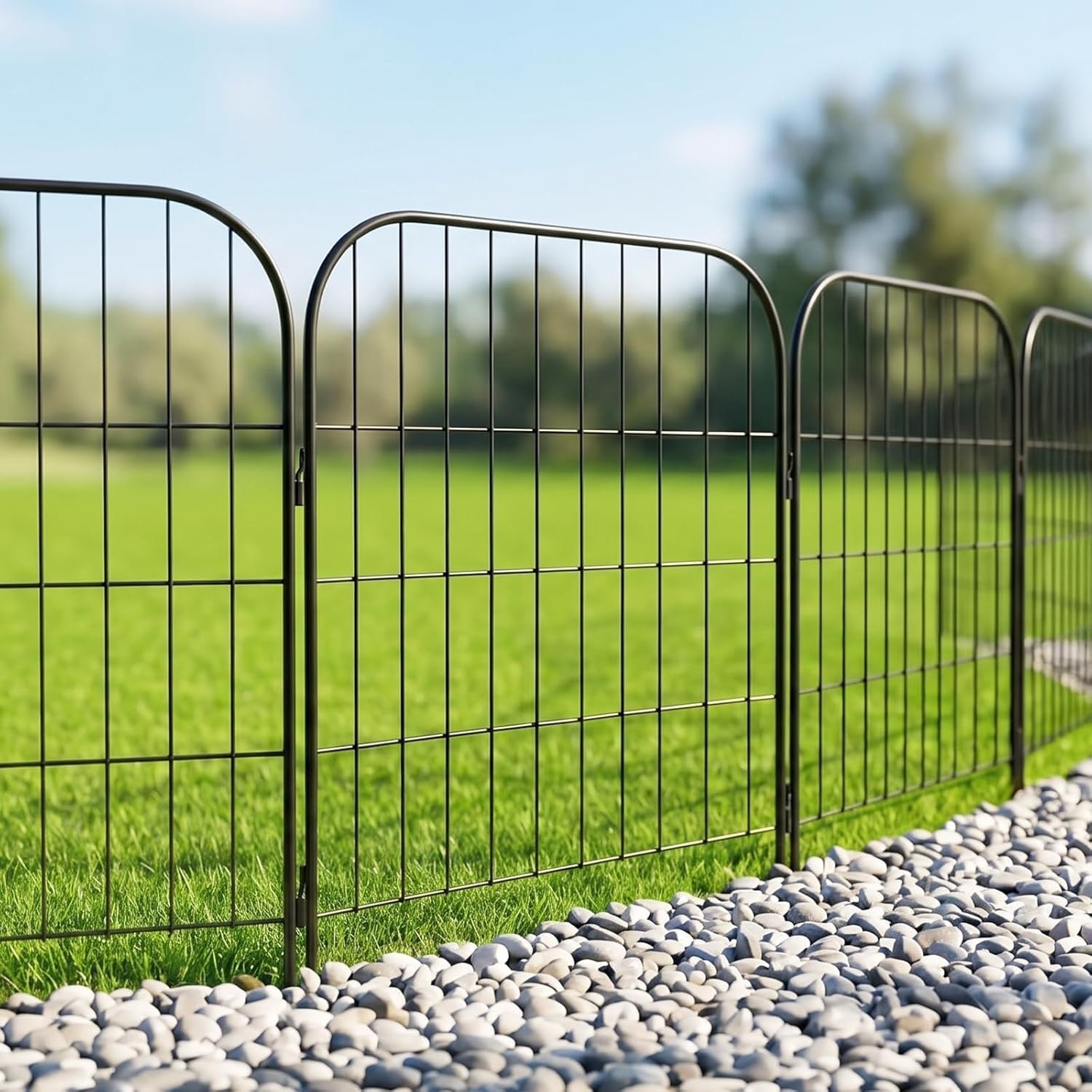Thealyn 60cm Decorative Metal No Dig Fence (5 panels)
