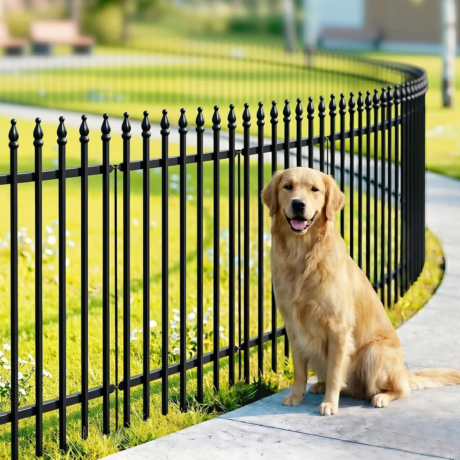 Thealyn 81cm Decorative Metal No Dig Fence (5 panels)