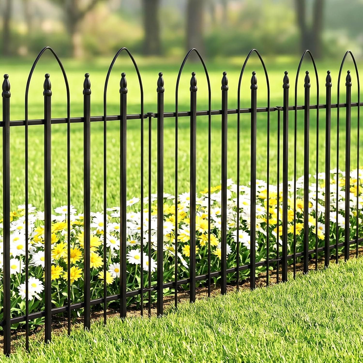 Thealyn 81cm Decorative Metal No Dig Fence (5 panels)